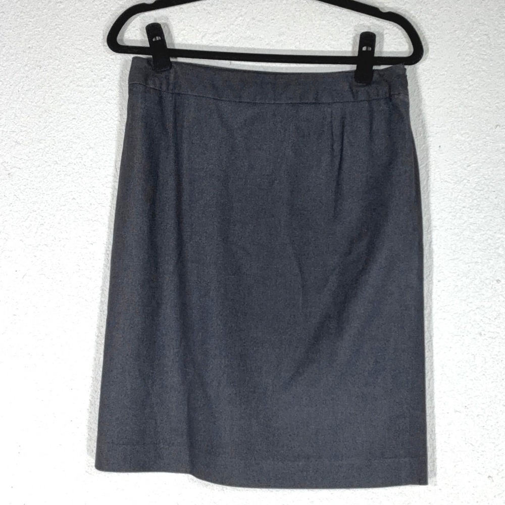 Harve Benard Gray Pencil Skirt - 10- Cotton Blend Office Workwear Professional‎